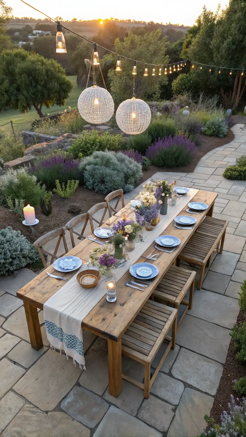 1263garden alfresco dinner setup