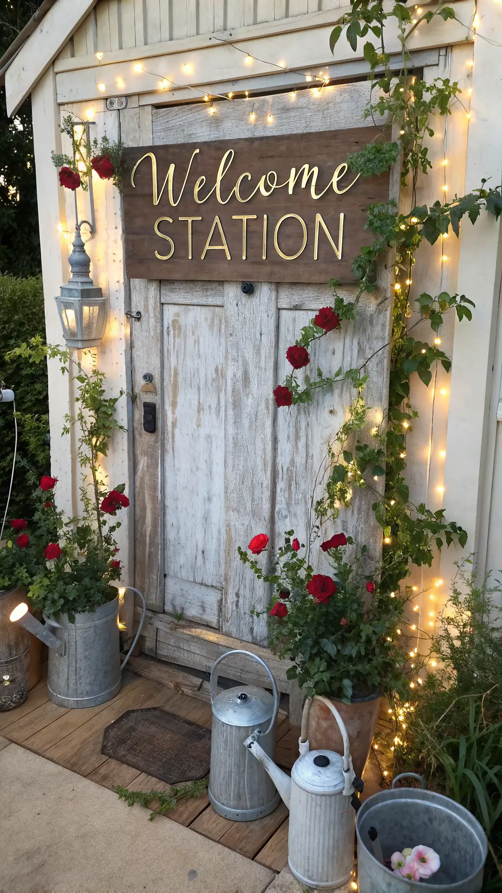 1269rustic welcome station roses