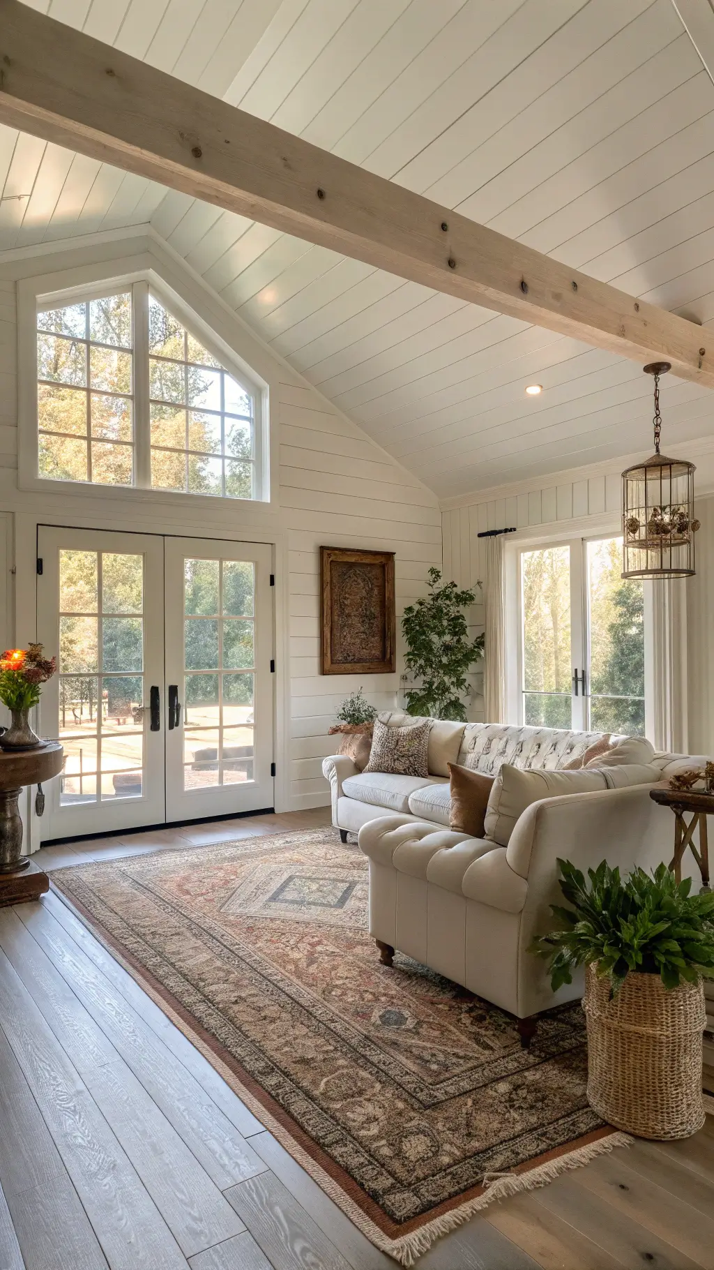 1294farmhouse golden hour living room