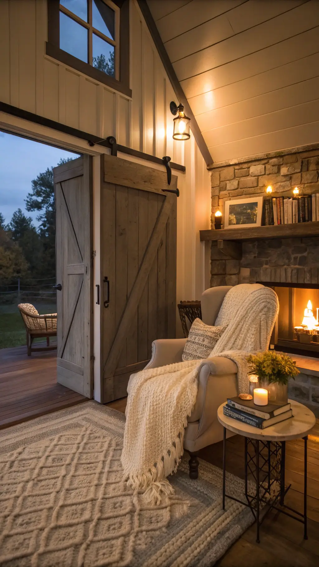 1295cozy farmhouse reading nook dusk