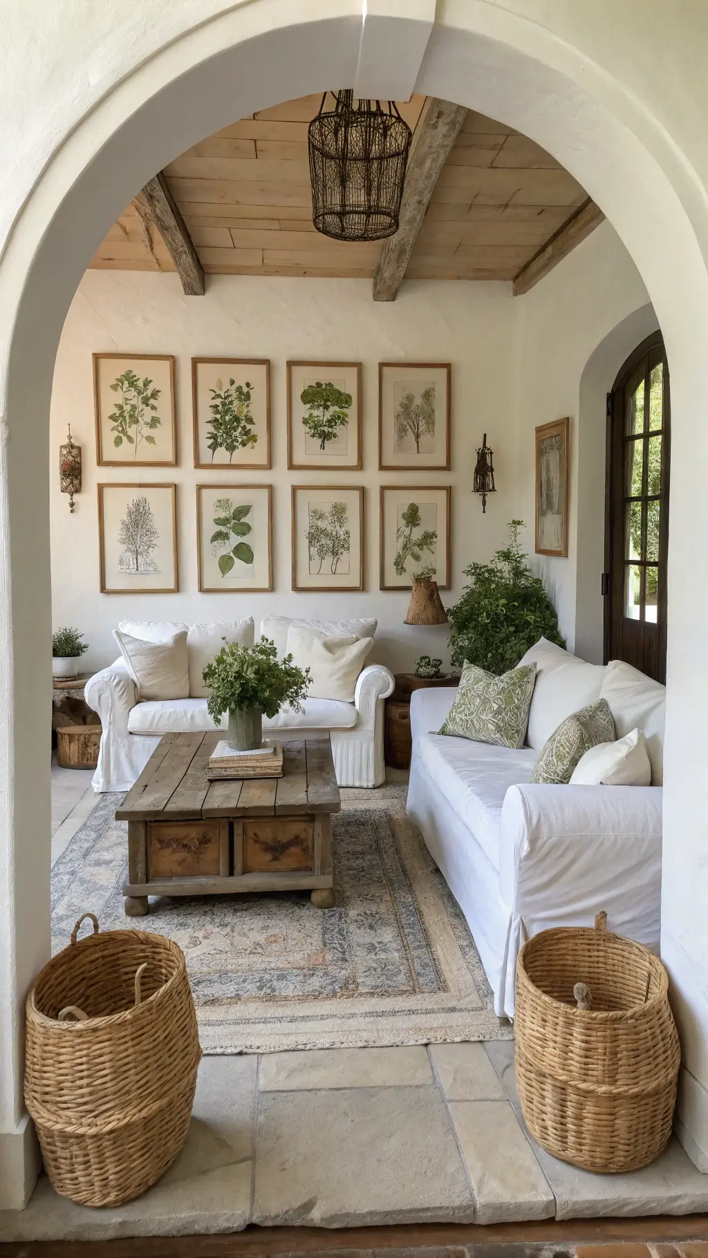1300intimate farmhouse living arch view