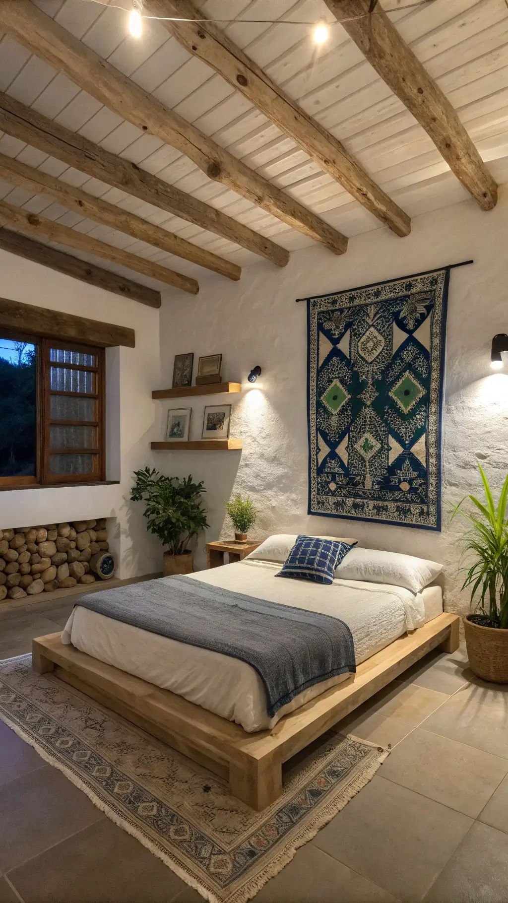 1368minimalist twilight bedroom beams
