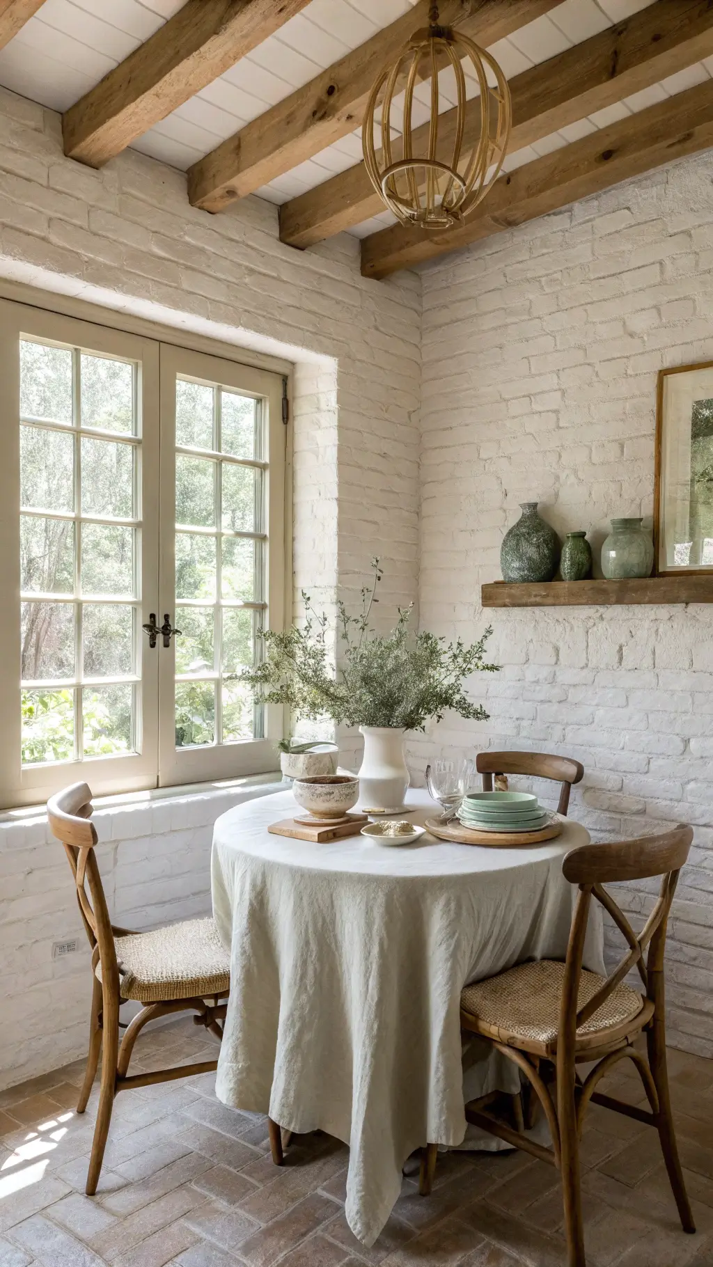 1404cozy vintage breakfast nook