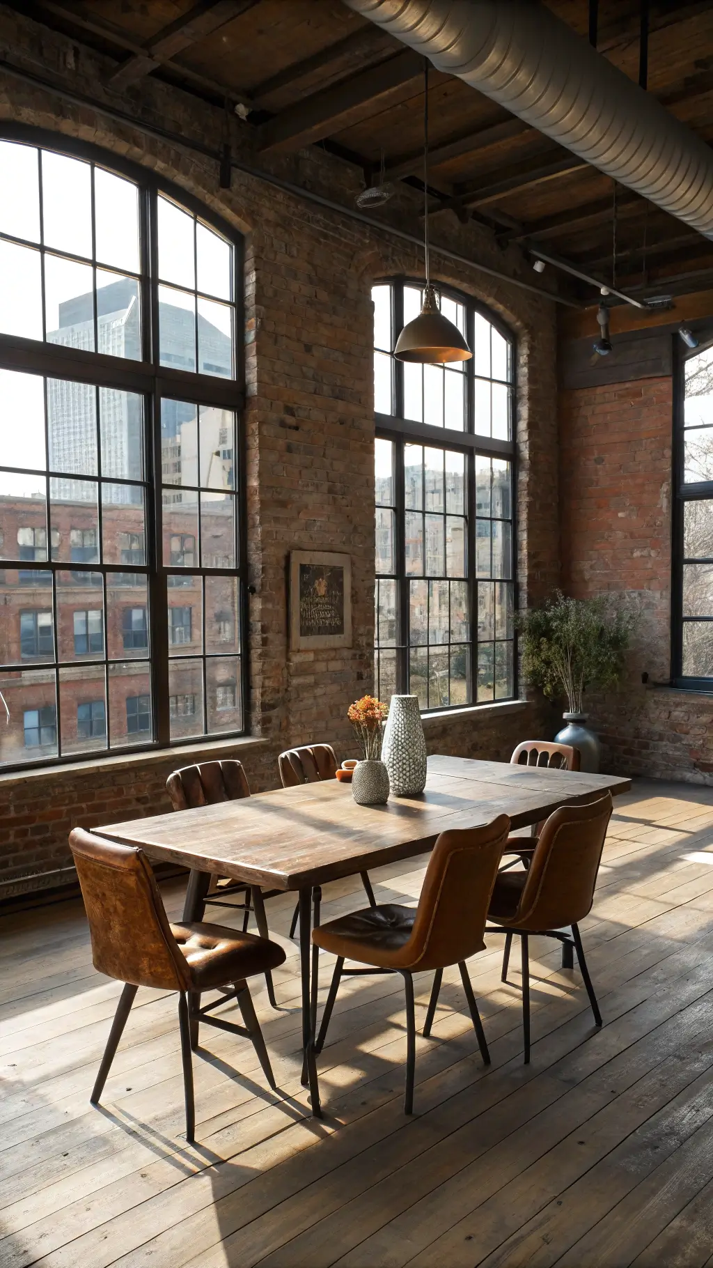 1409industrial loft dining morning light