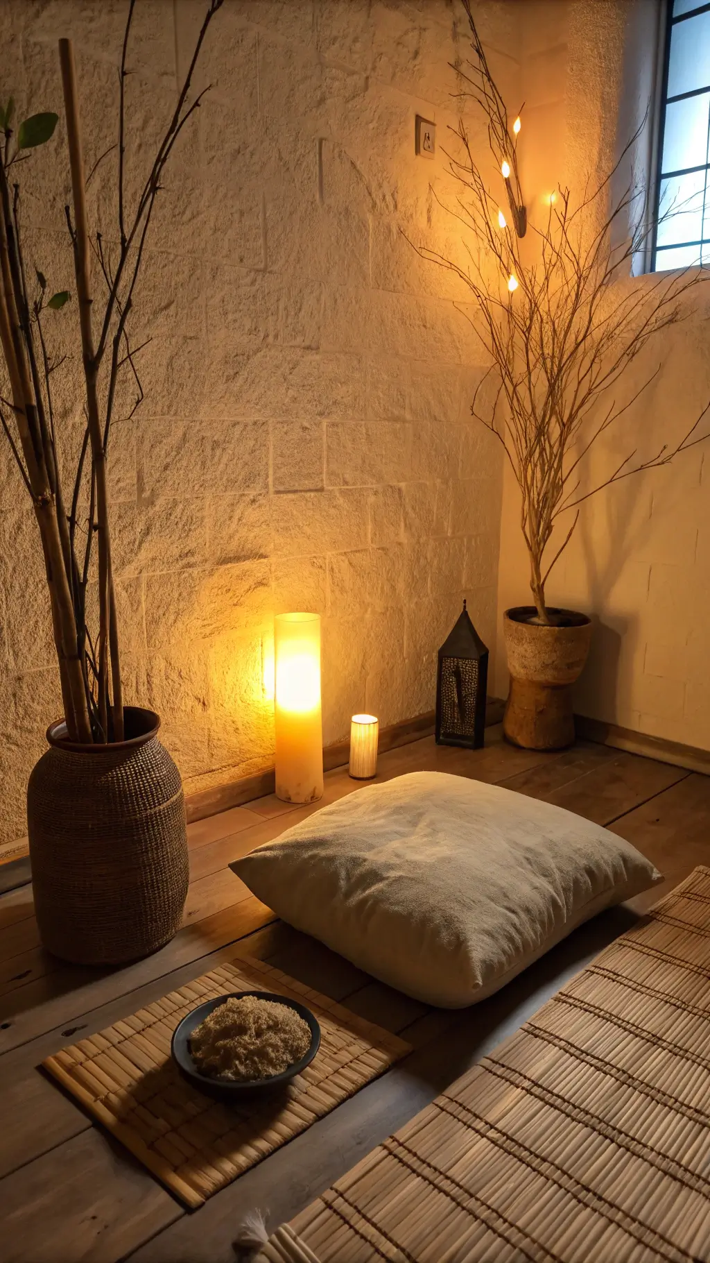 1417twilight meditation corner silk cushion