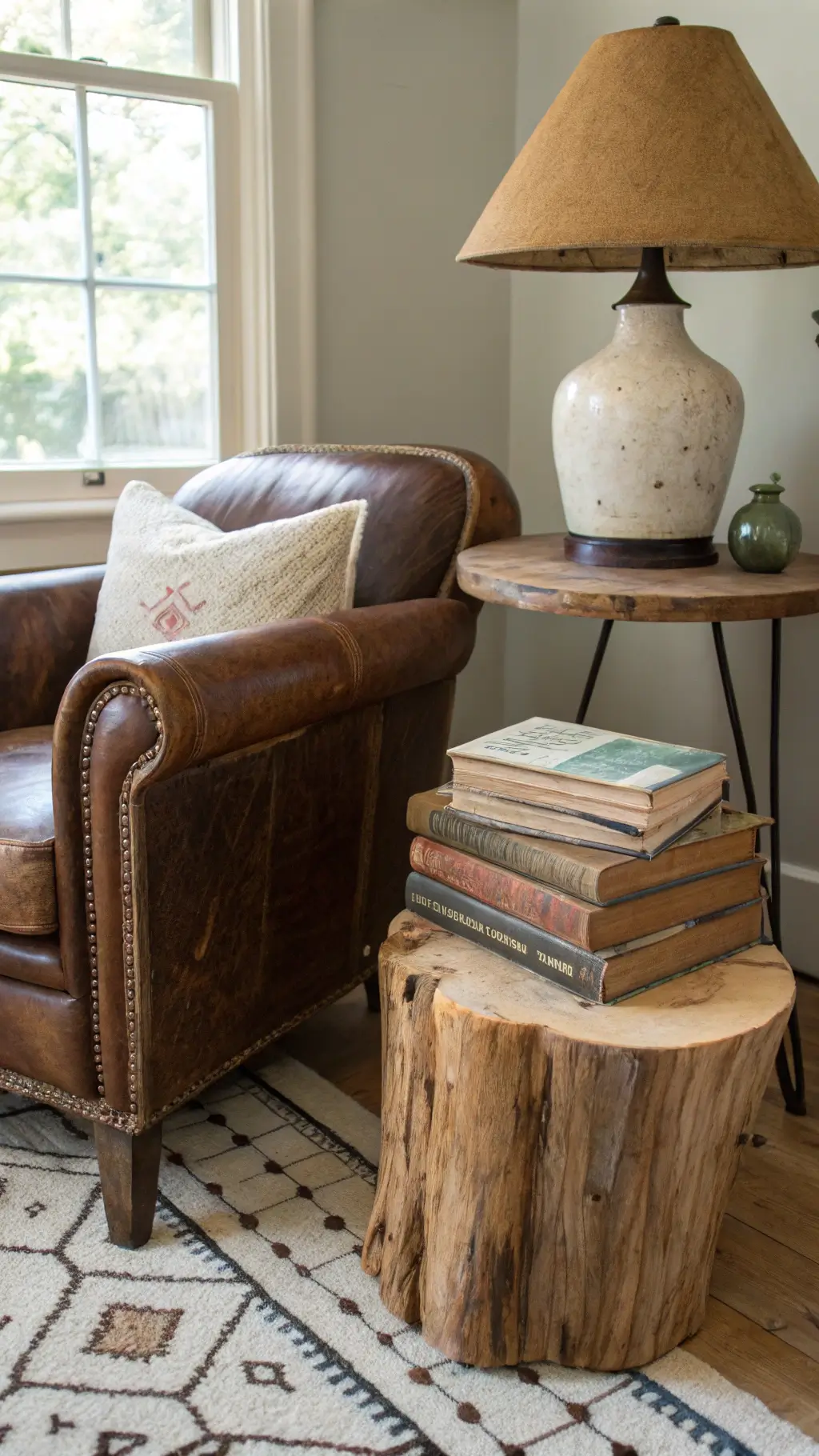 1464cozy vintage reading corner natural light
