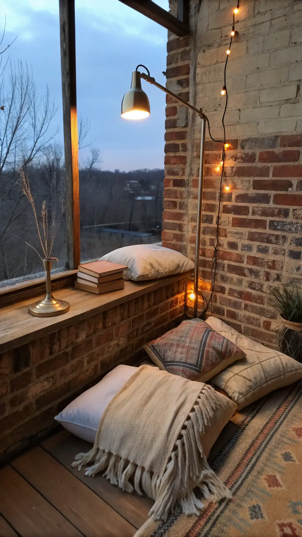 1471cozy brick reading nook twilight