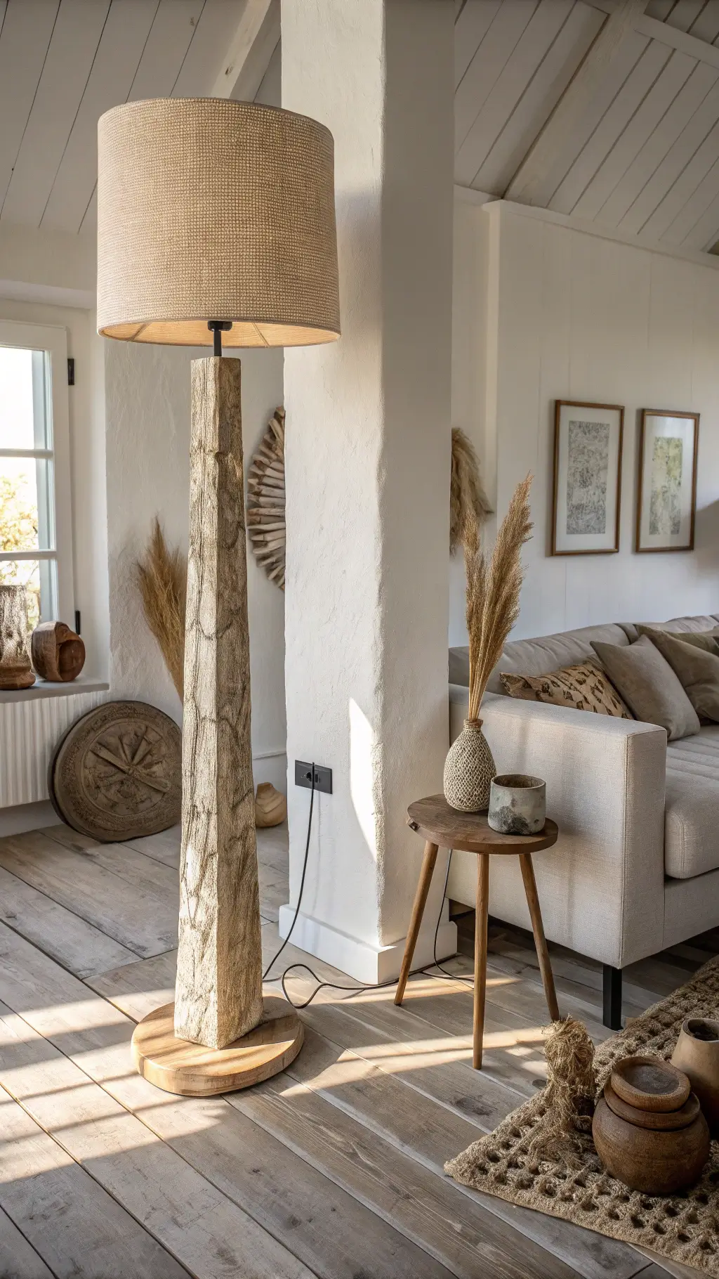 1485minimalist stone lamp morning light