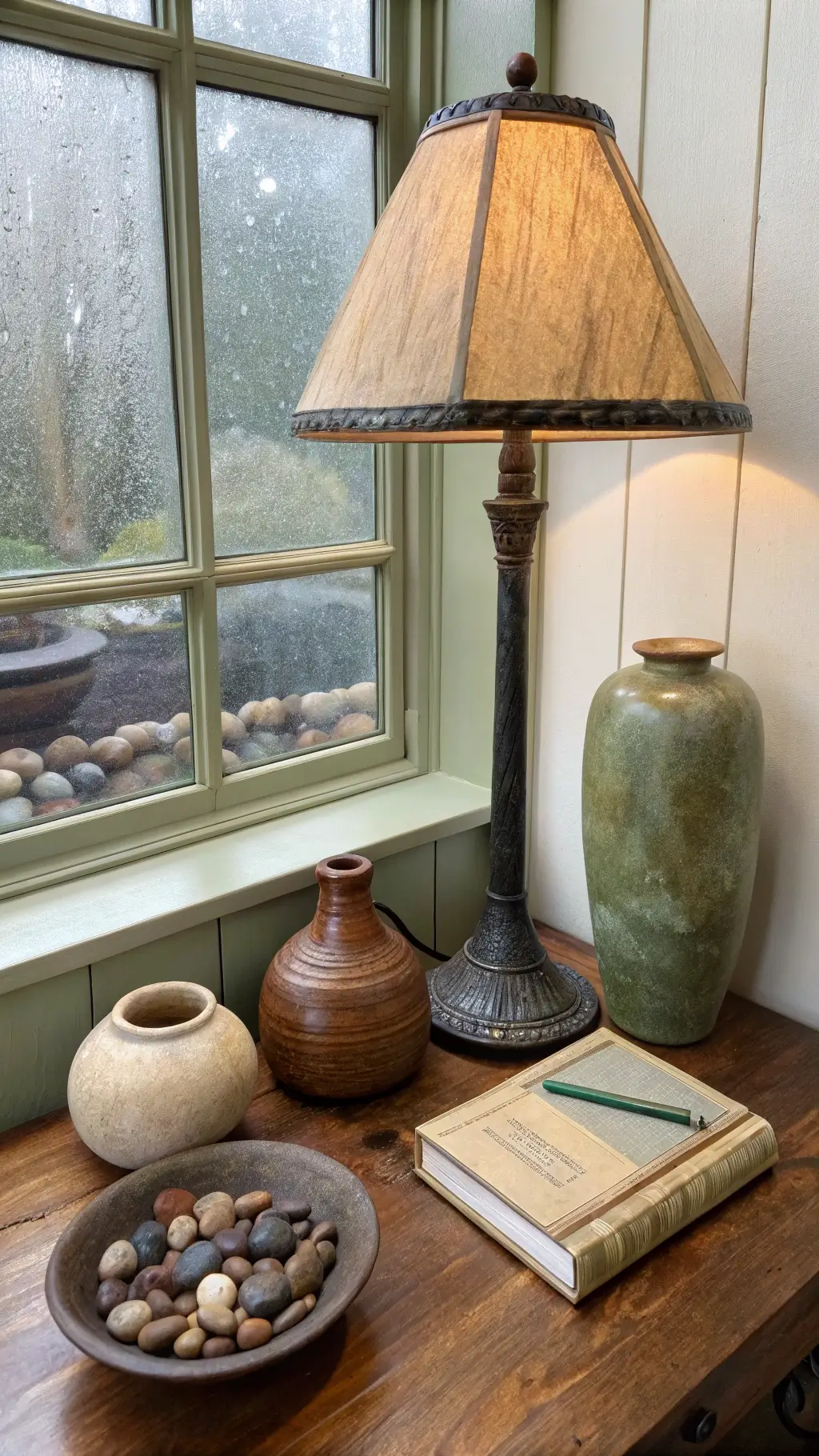 1486meditative office patina lamp