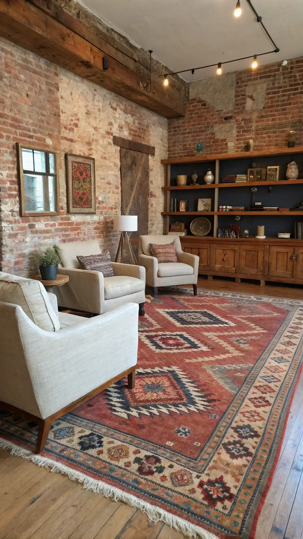 1502vintage brick livingroom