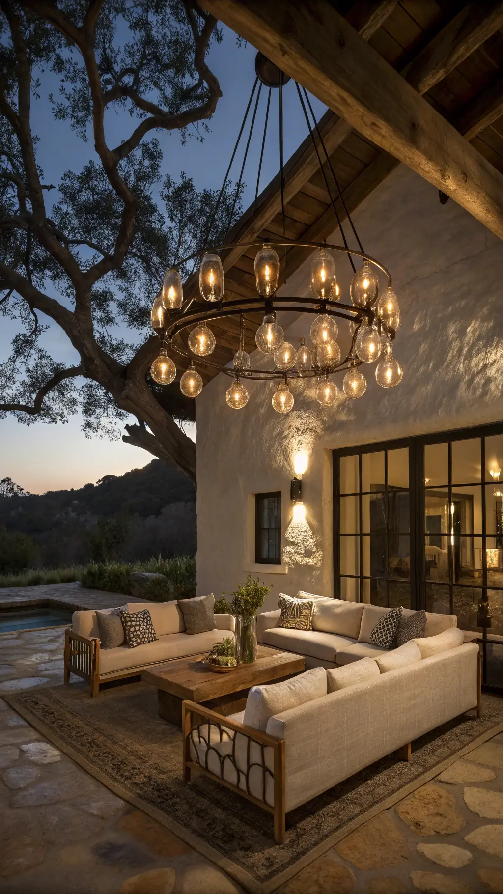 1763wabi sabi chandelier dusk living room