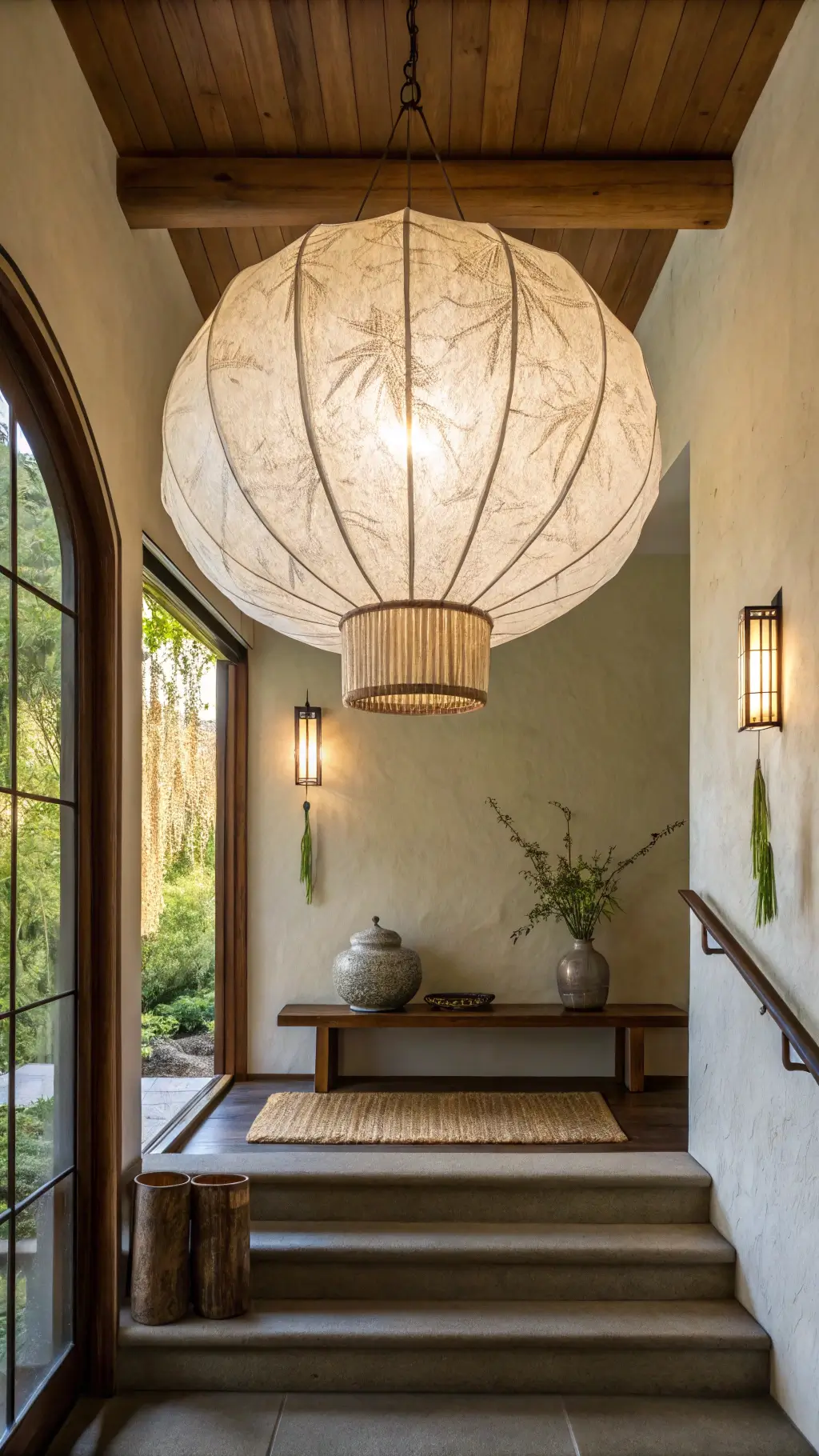 1764wabi sabi entryway chandelier