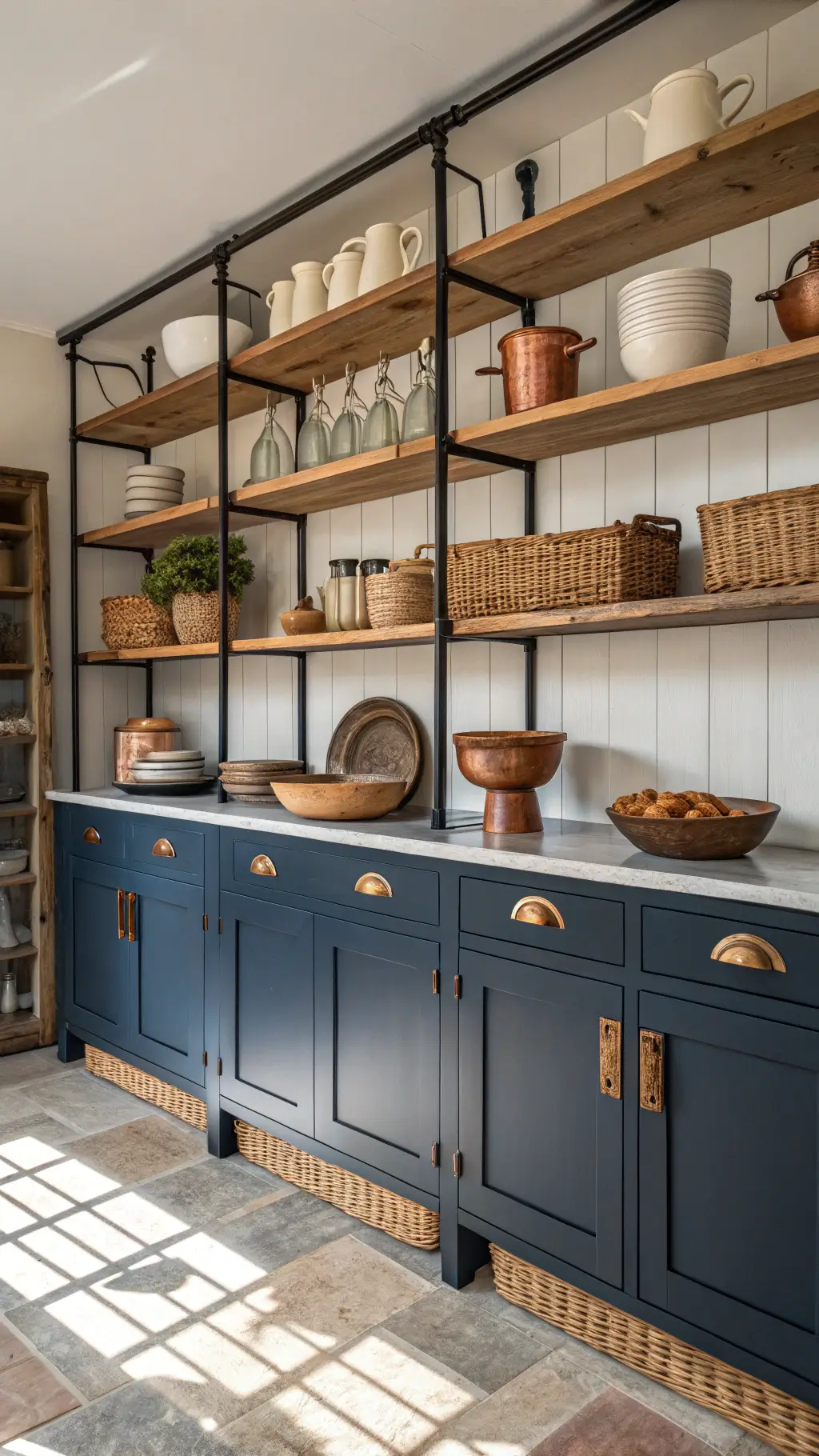 1836farmhouse rustic kitchen storage