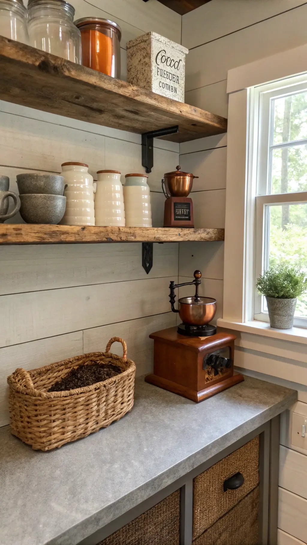 1837rustic coffee nook setup