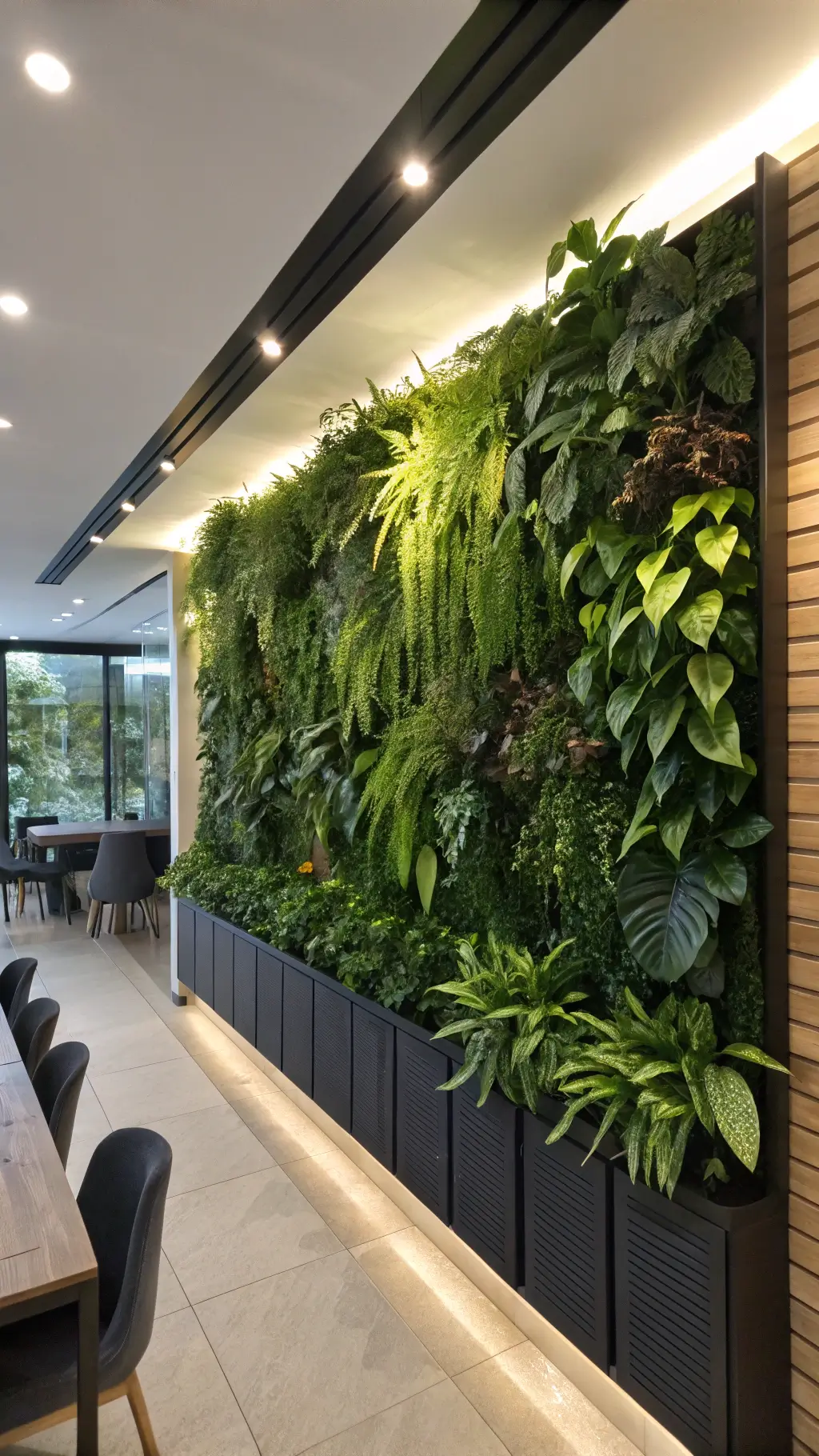1861modern living wall dining room