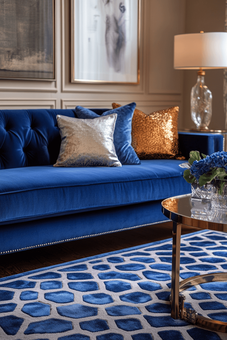 15 art deco blue couch design