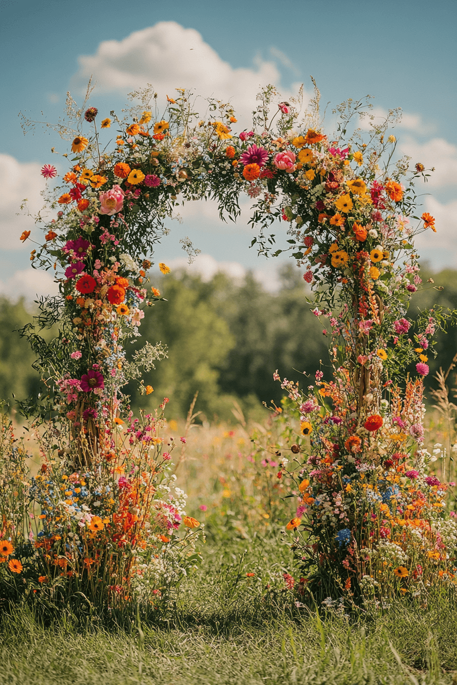 15 wild blossom arch