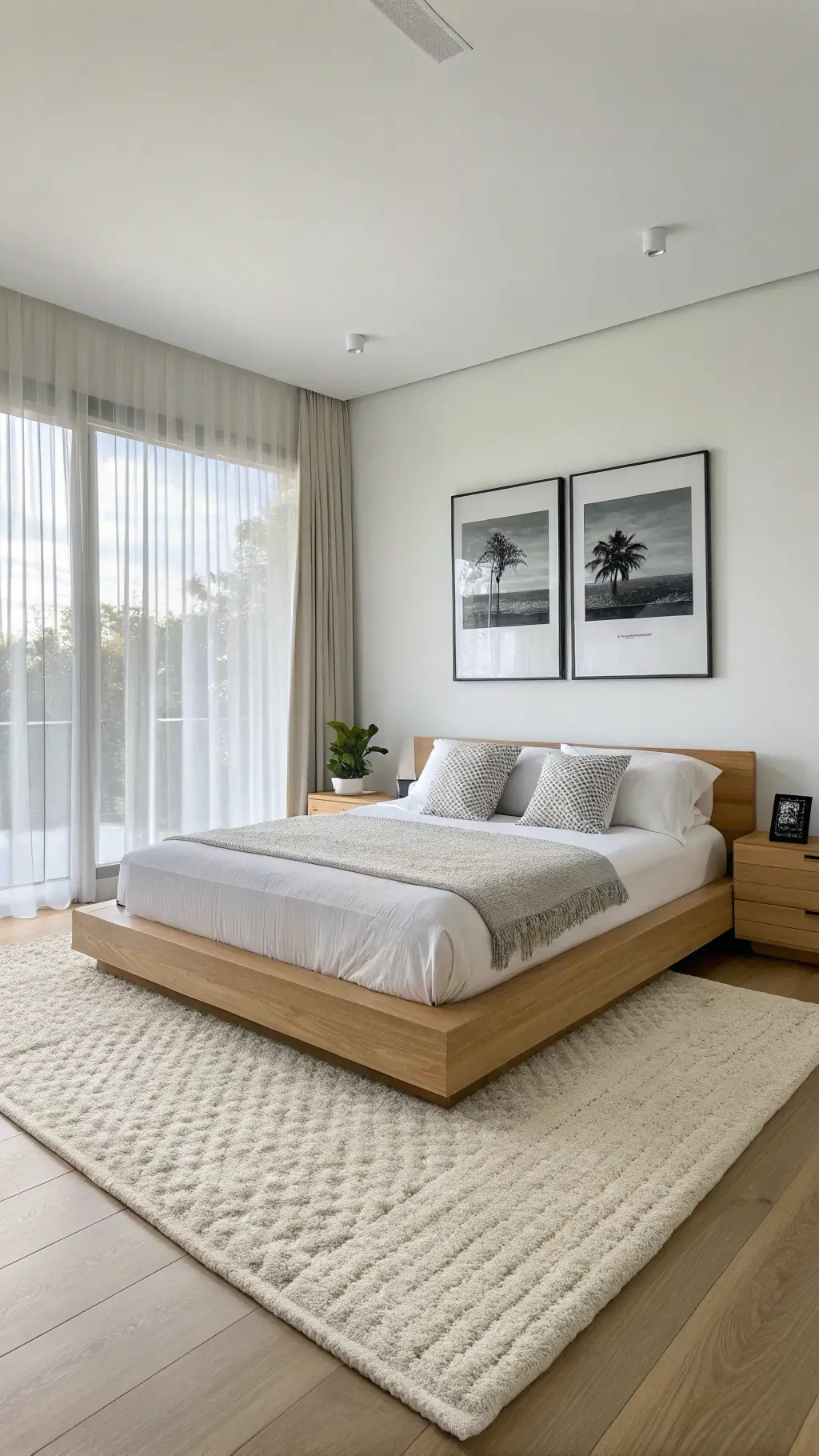 1953modern minimalist bedroom morning light