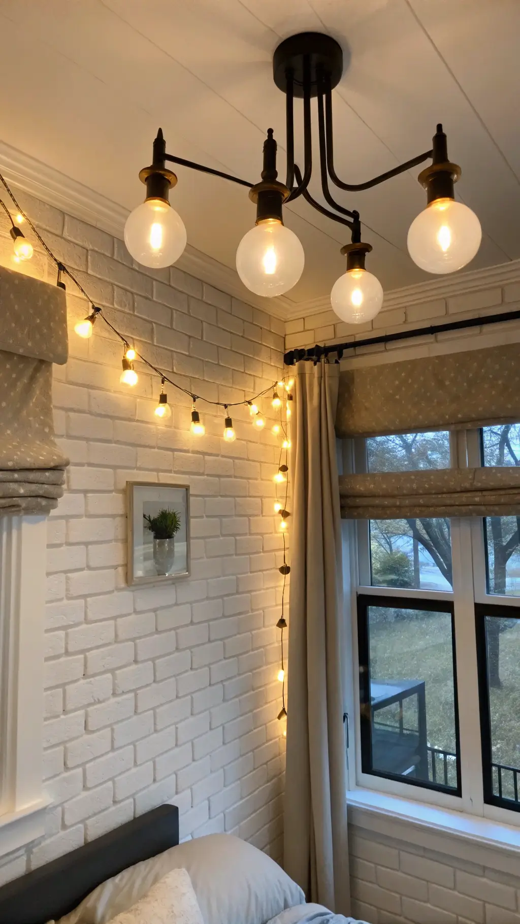 1958cozy bedroom layered lighting