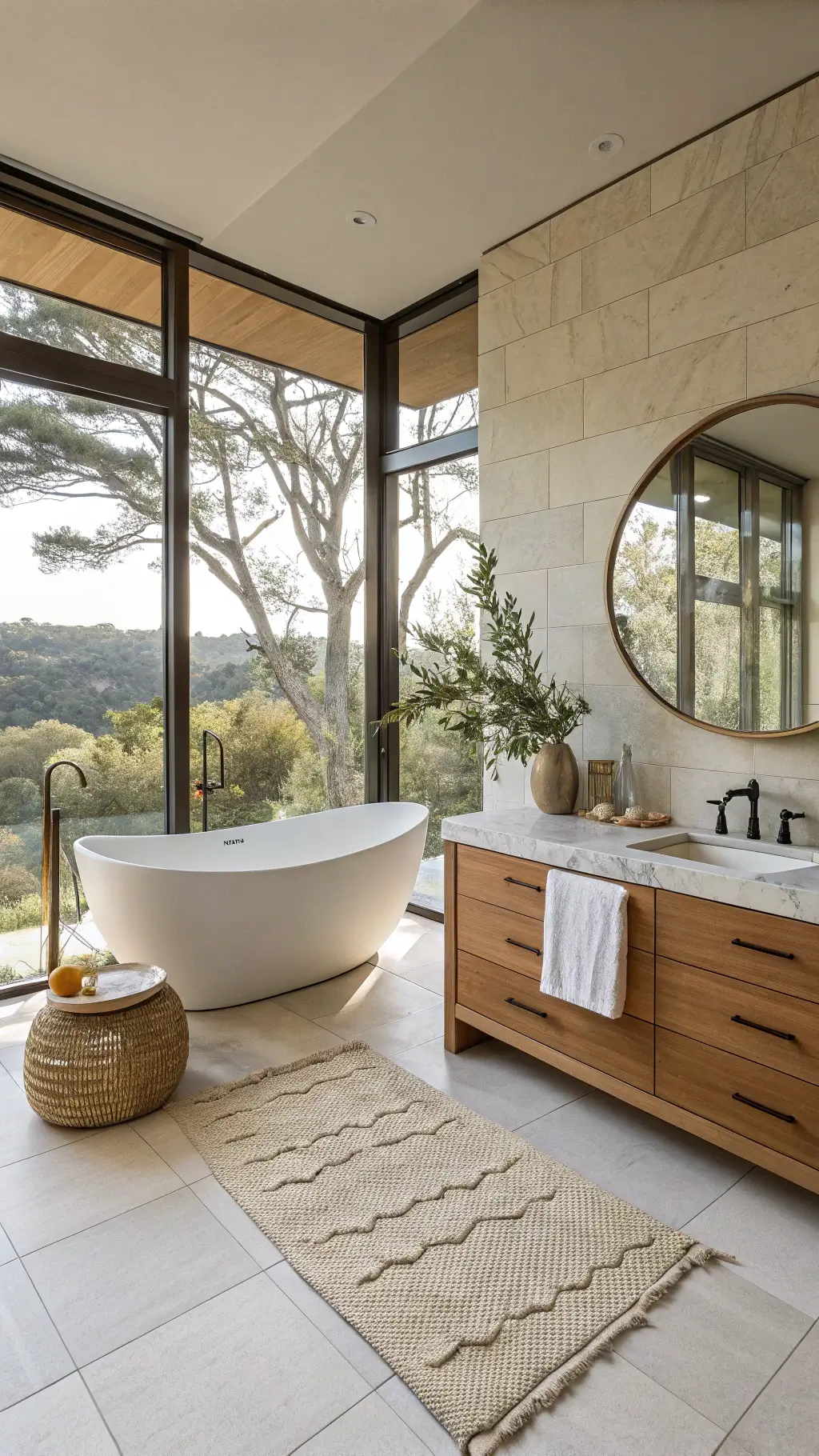 1969modern sunlit luxury bathroom