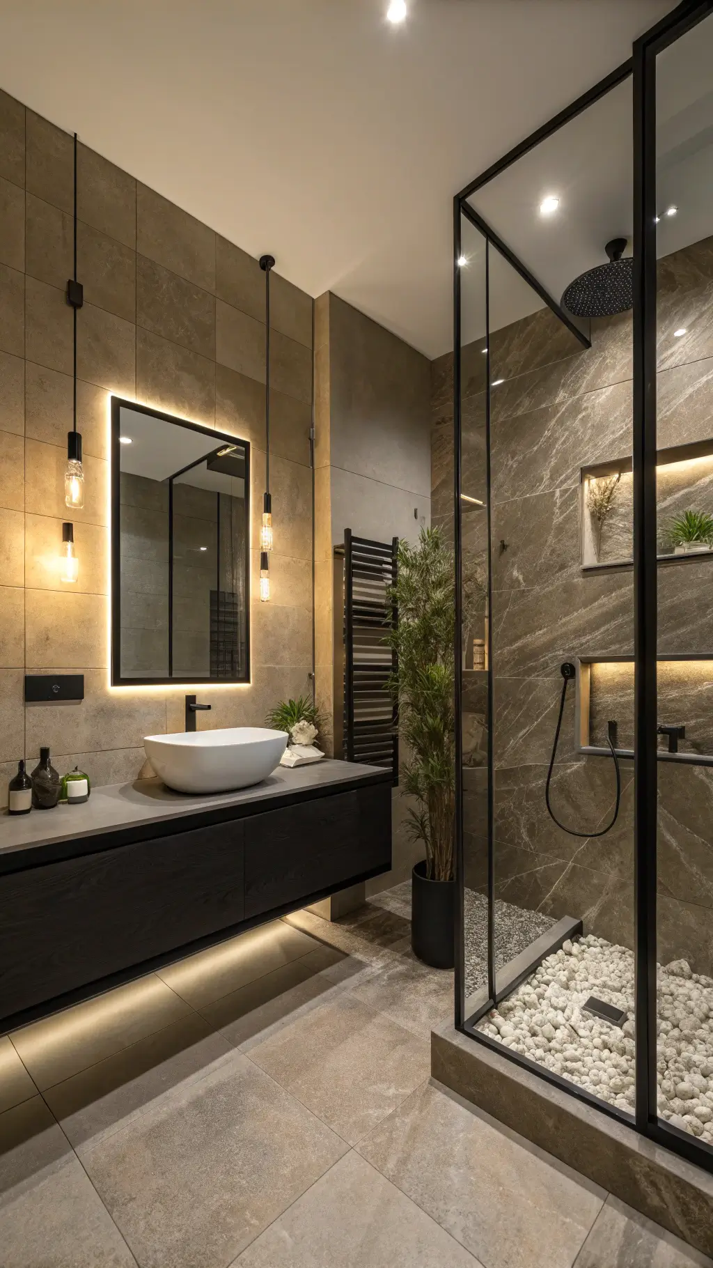 1975zen bathroom dusk moody