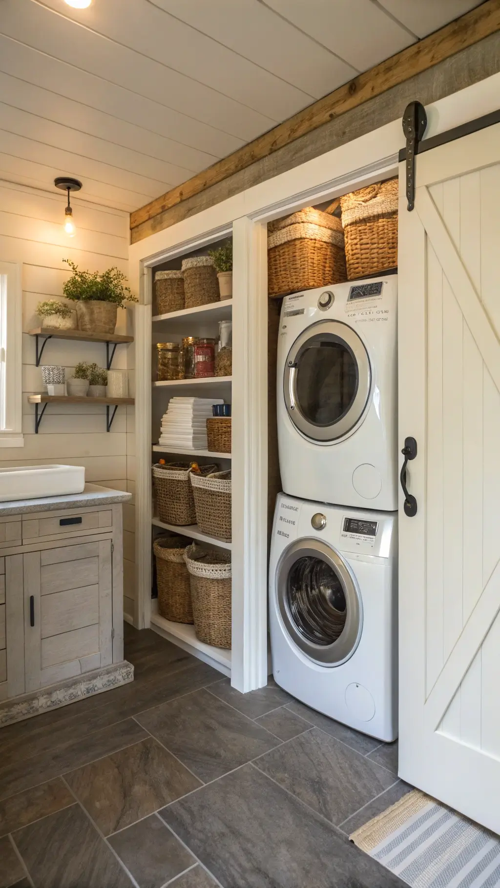 1979cozy farmhouse laundry nook