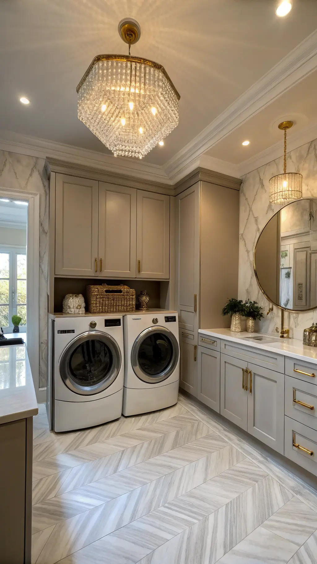 1983luxe laundry champagne marble