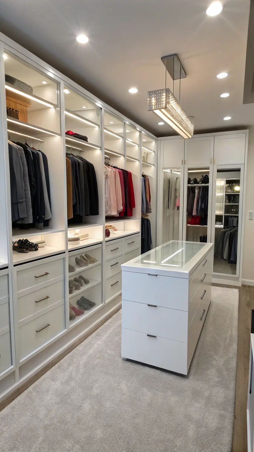 1996luxury compact closet overhead view