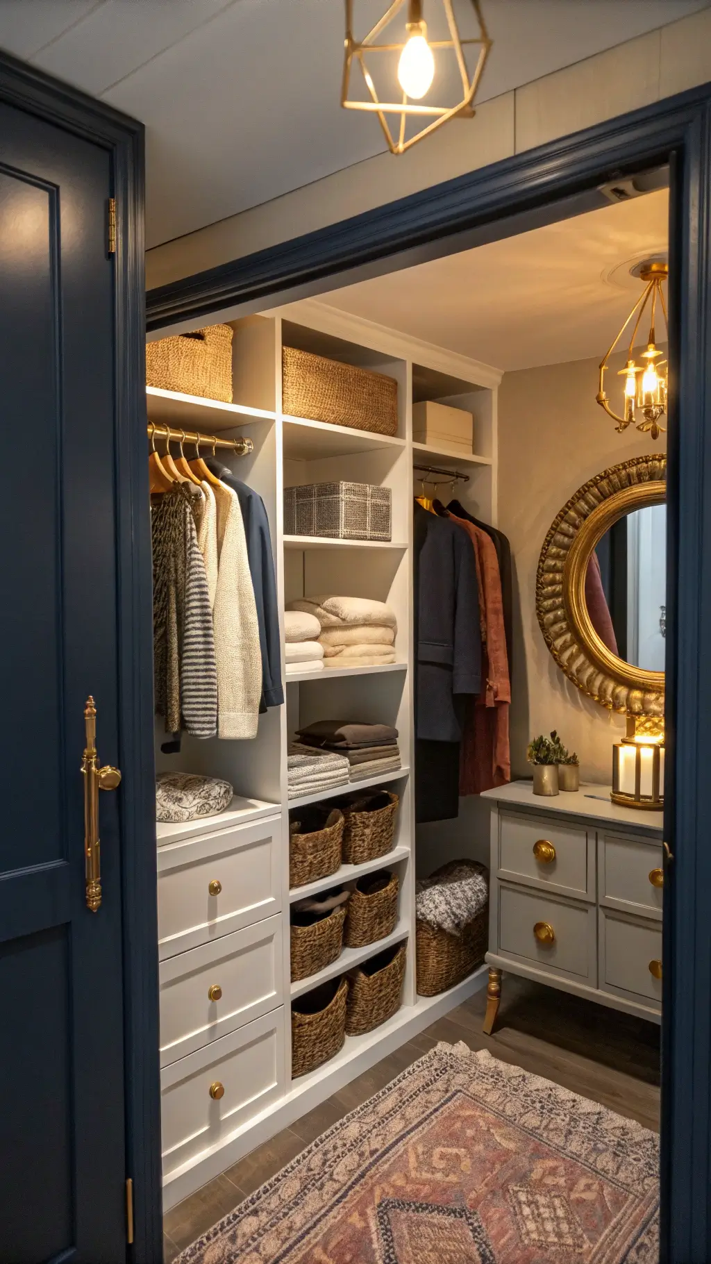 1999cozy navy closet makeover