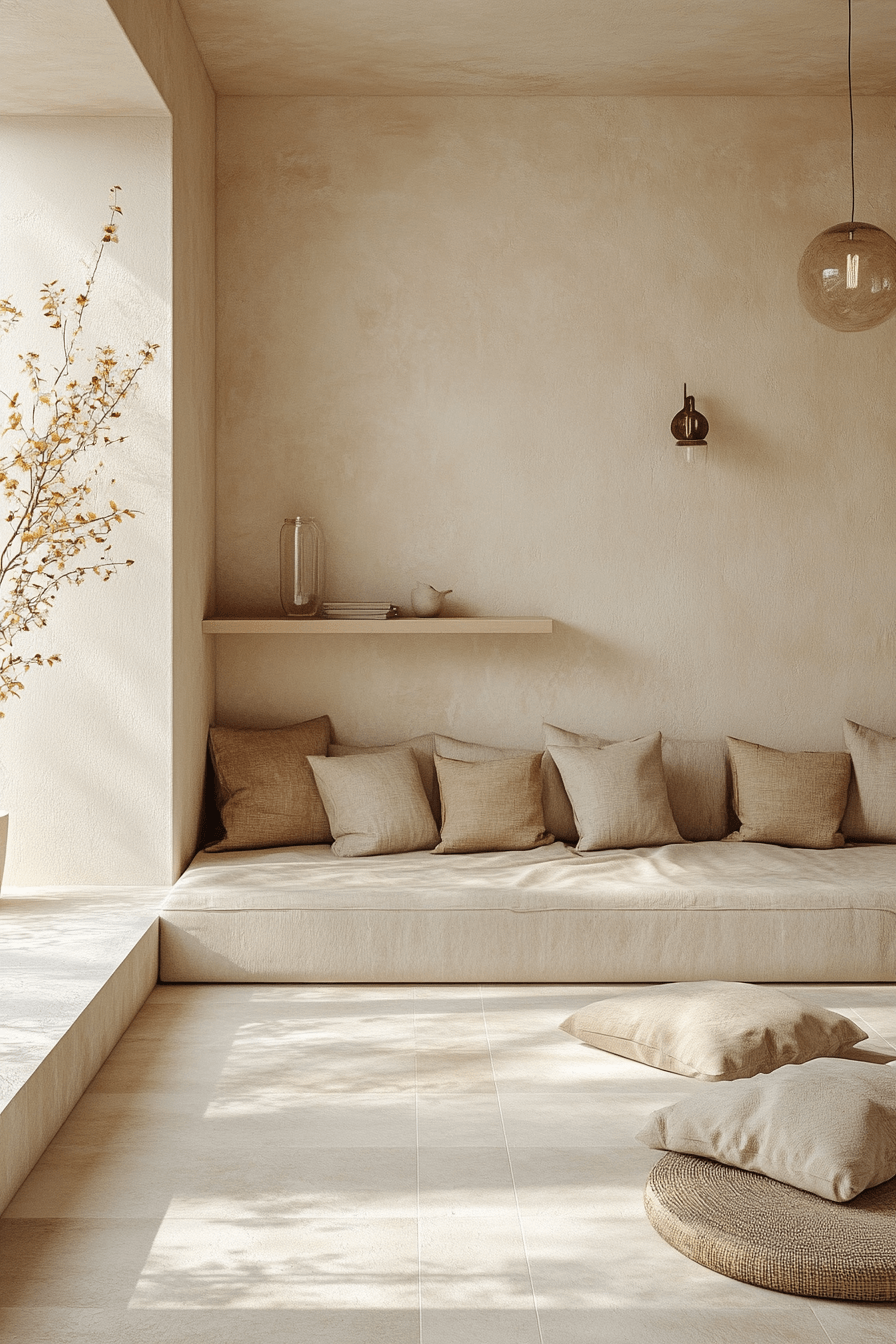 2 soft beige minimal space