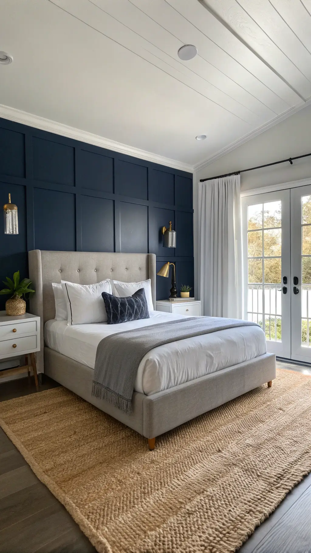 2010modern navy bedroom golden hour