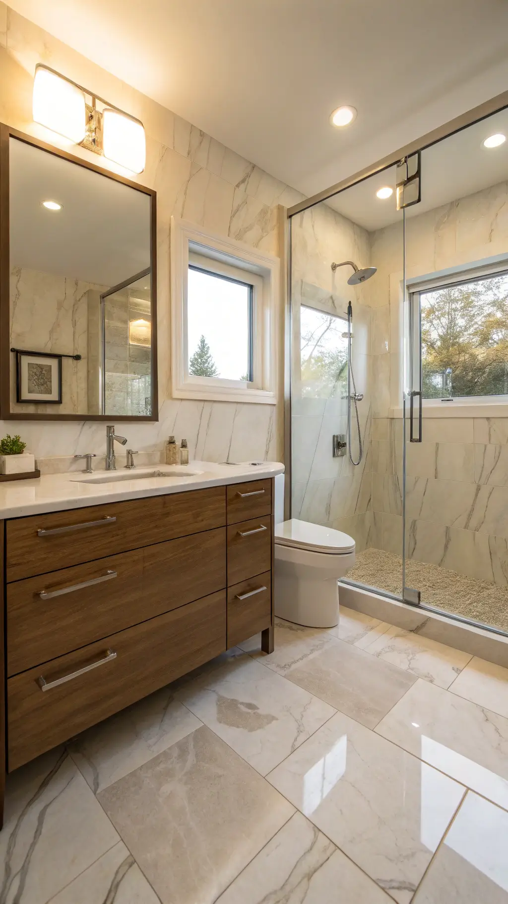 2033luxe marble bath golden hour
