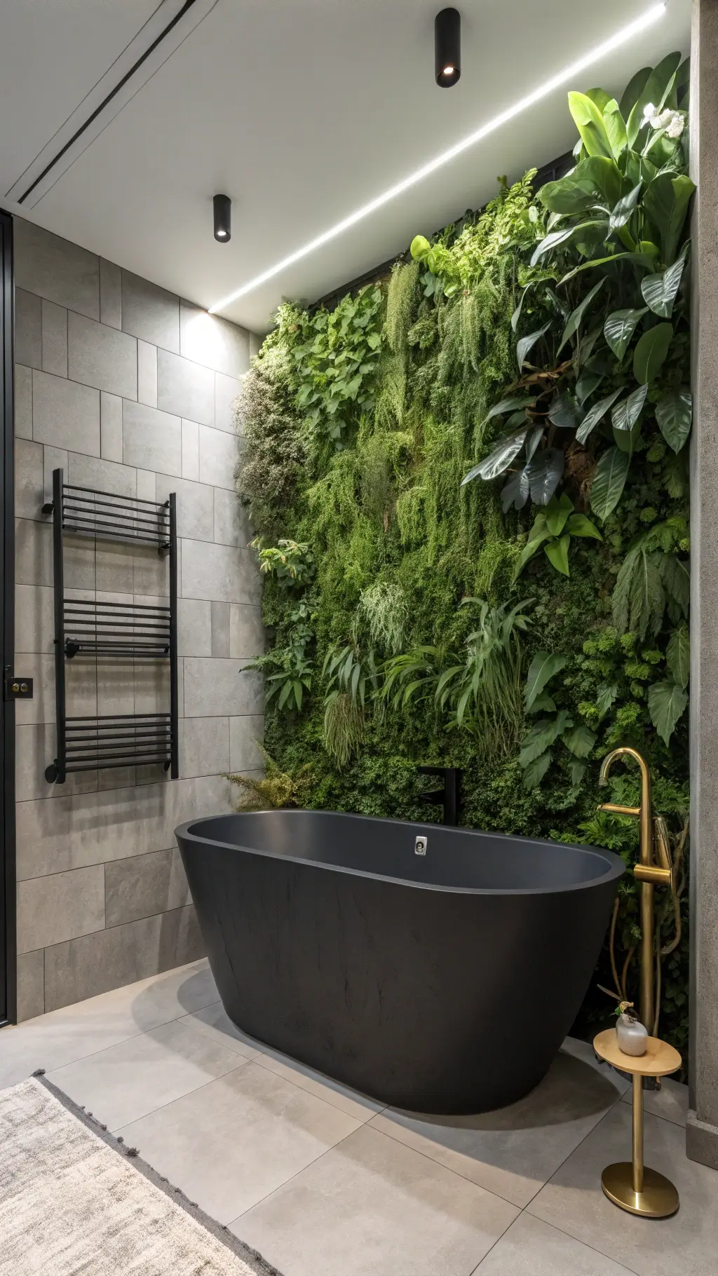 2046modern zen bathroom living wall