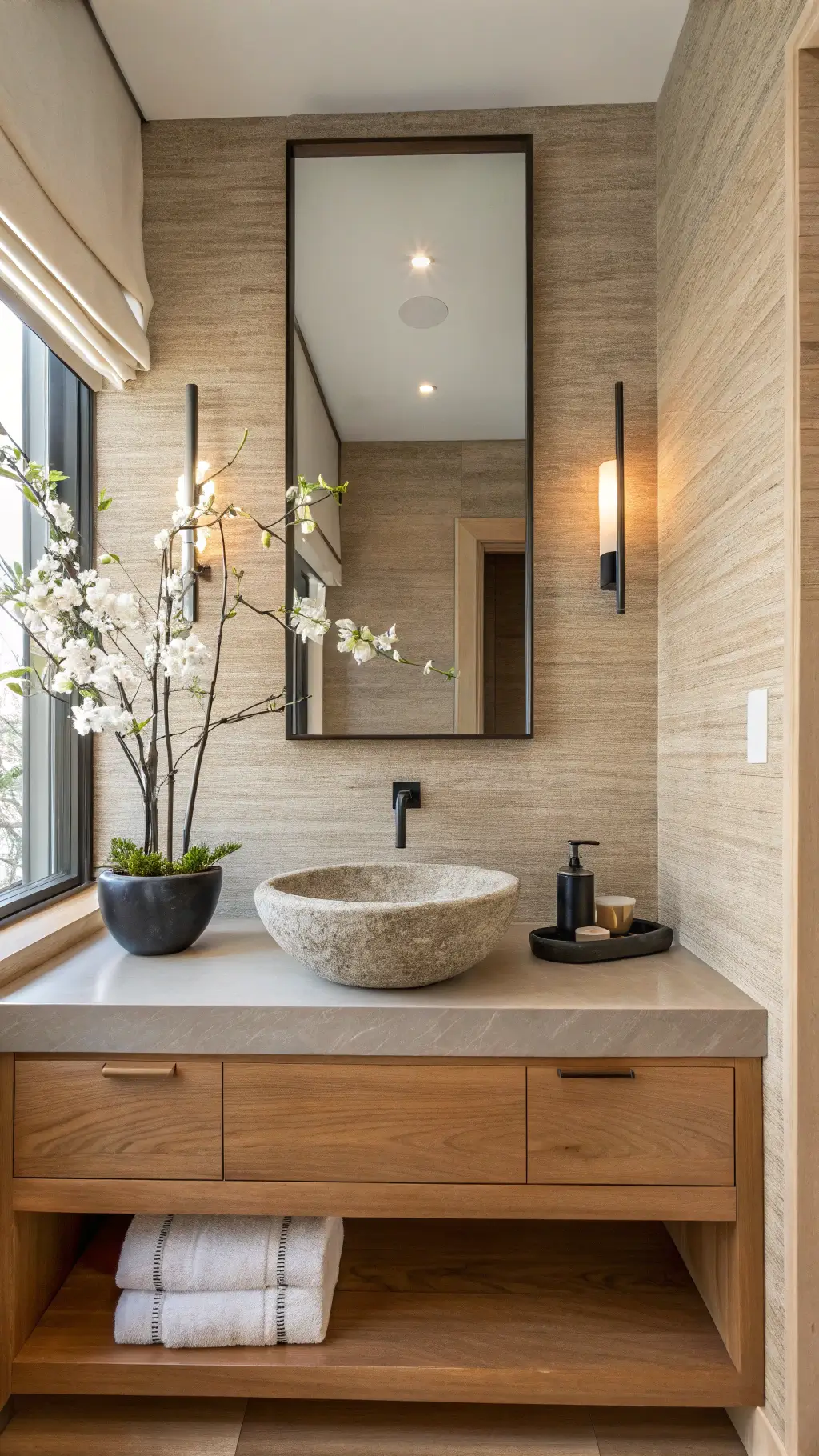 2047zen powder room morning light