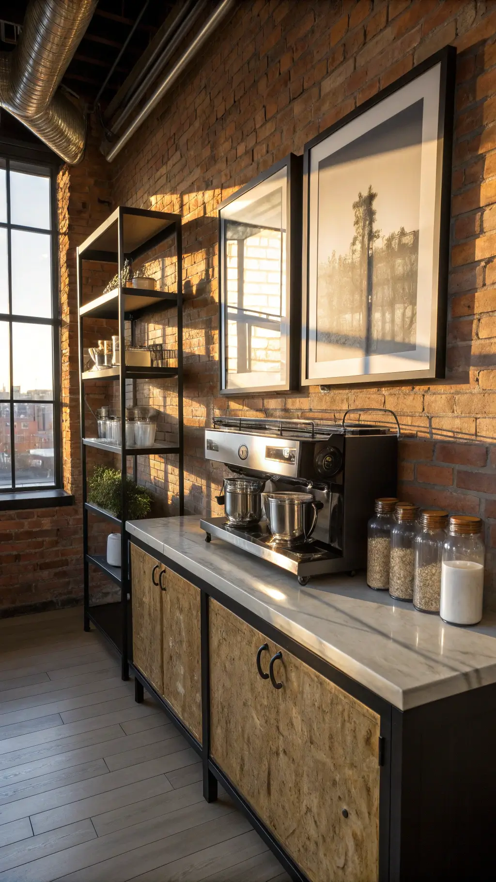 2058industrial loft coffee corner