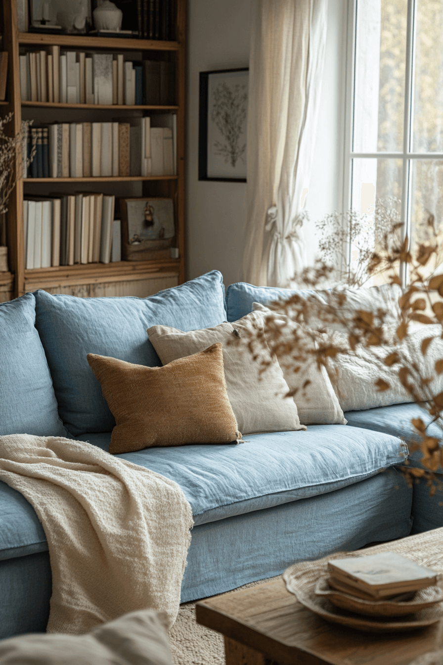 21 tranquil blue couch retreat space