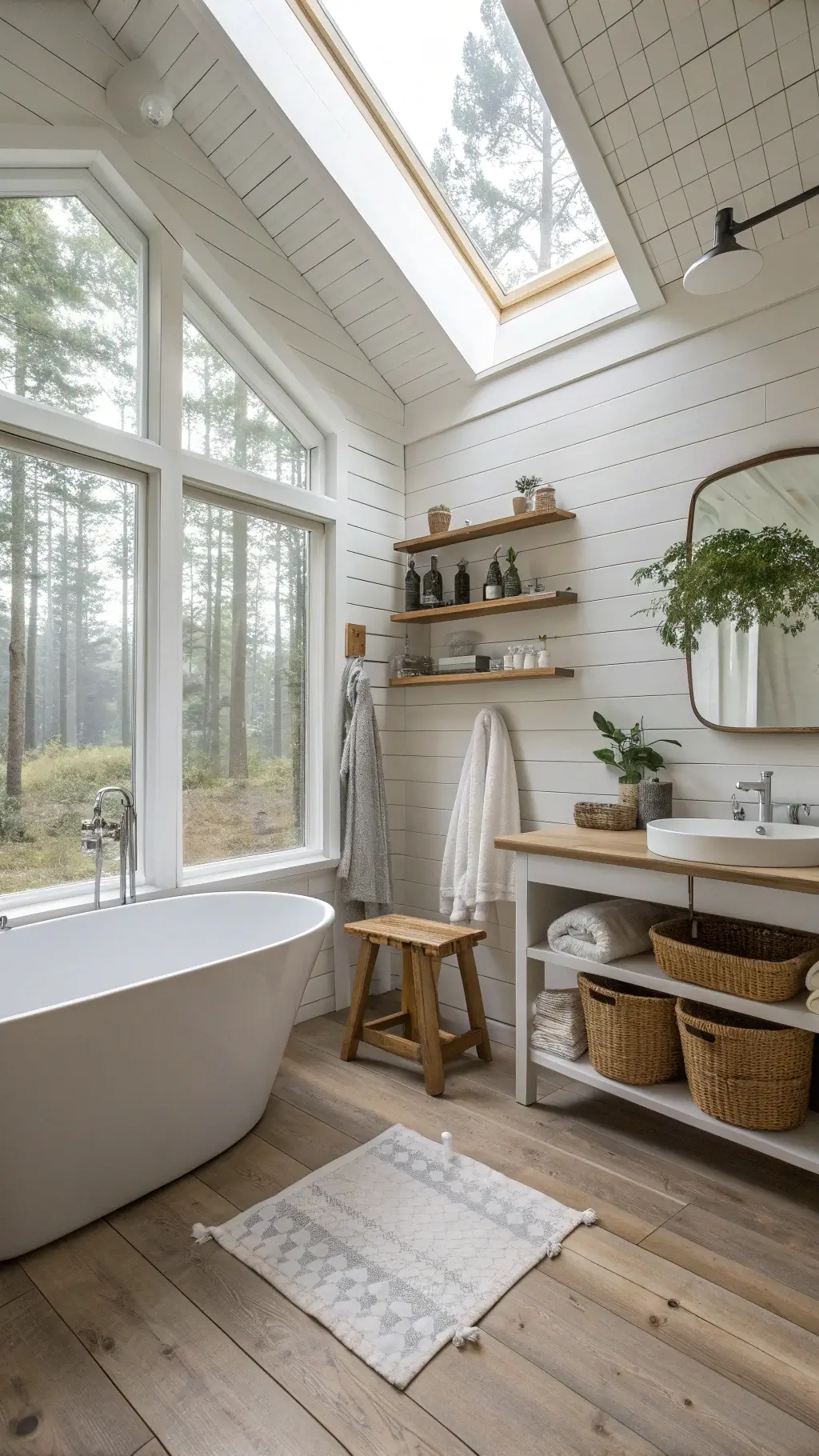 2129nordic cabin bathroom morning mist