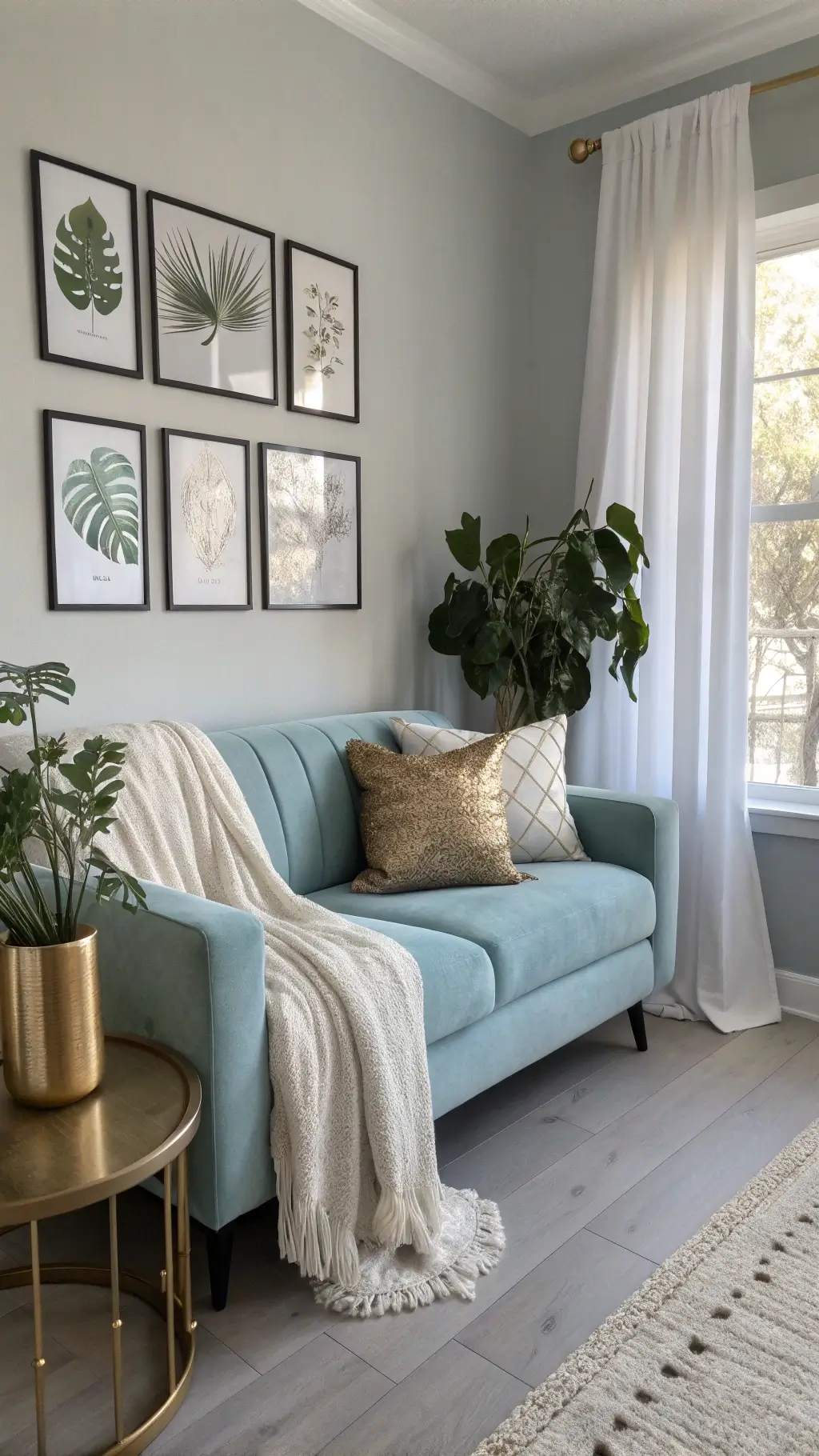 2132powder blue couch modern farmhouse corner