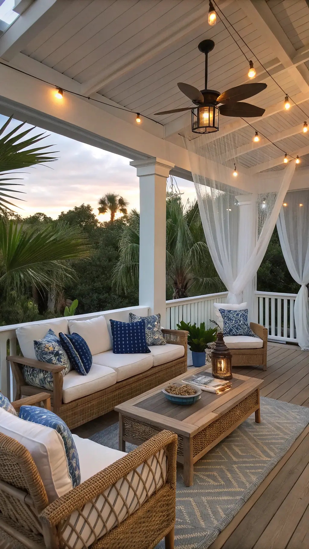 2162screened porch coastal farmhouse sunset
