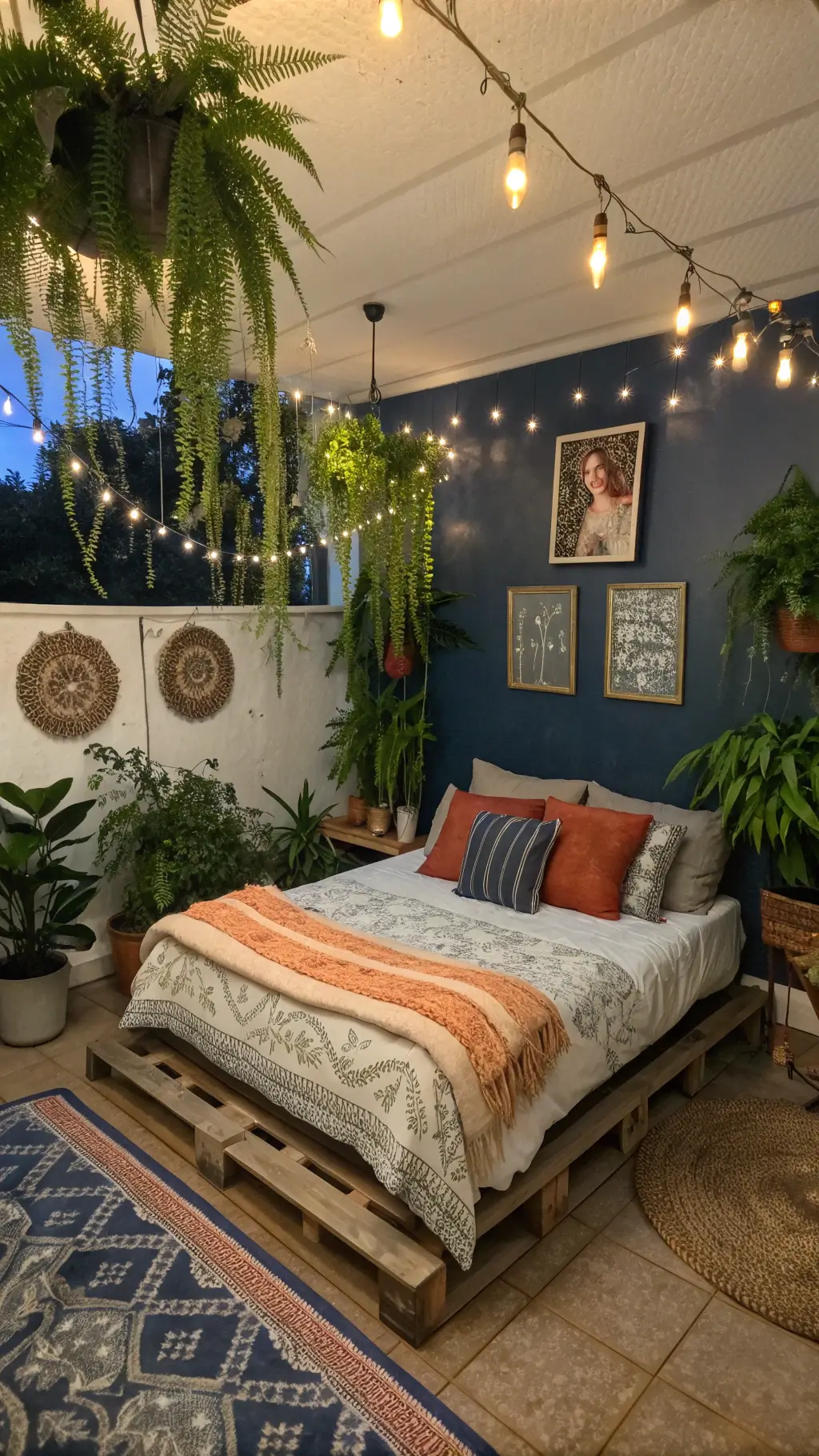 2174enchanted bedroom blue hour plants