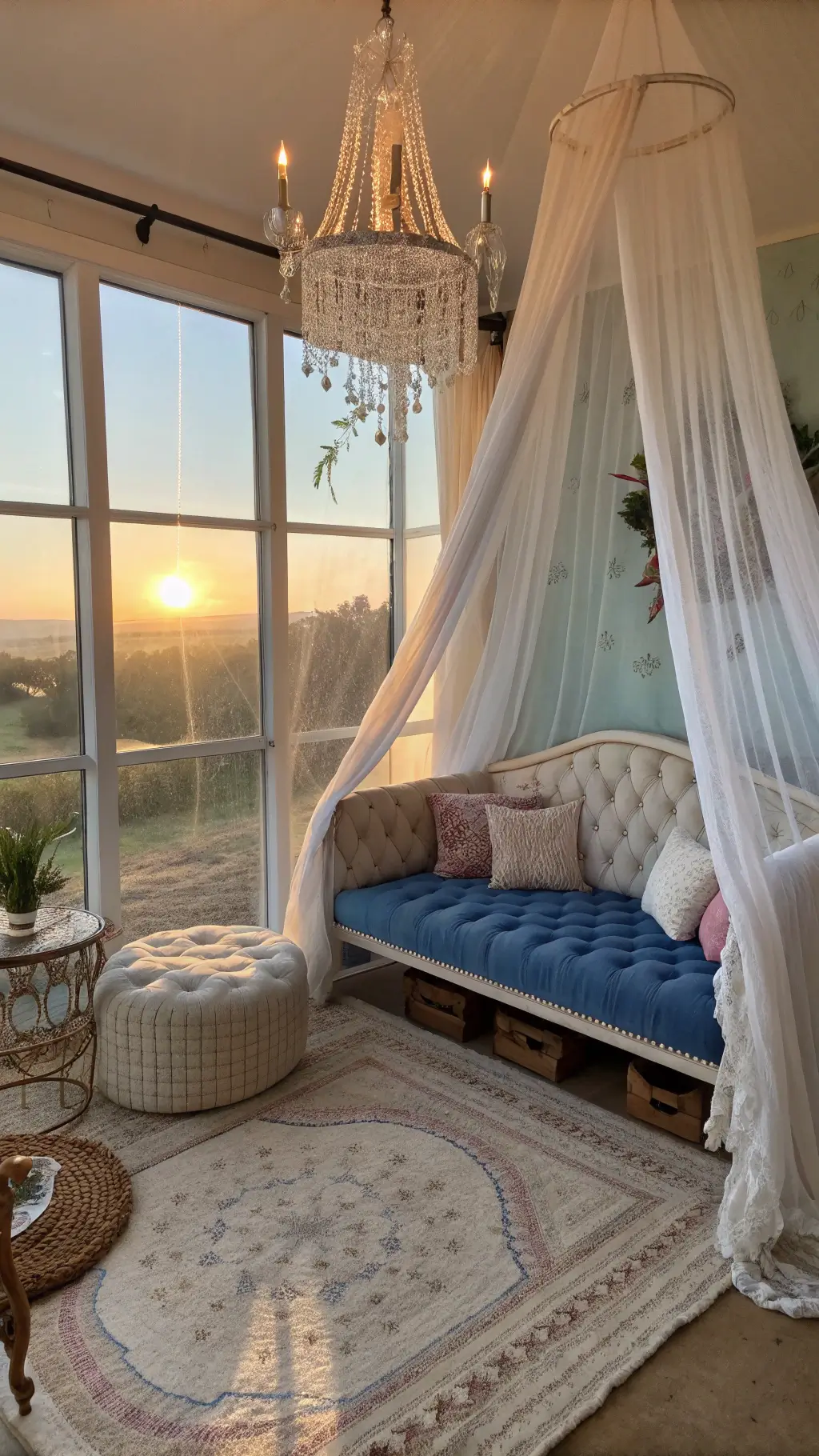 2175ethereal enchanted bedroom sunset canopy