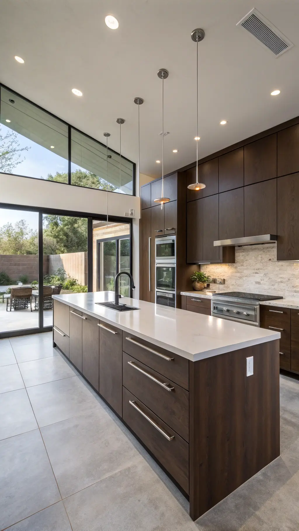 2188contemporary espresso kitchen minimalist design