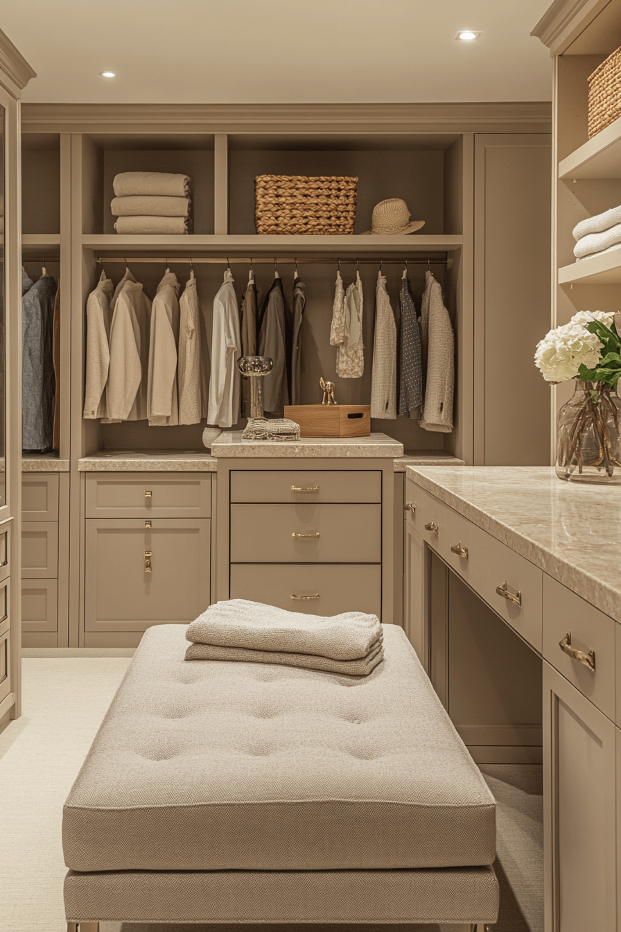 22 soft champagne closet accents