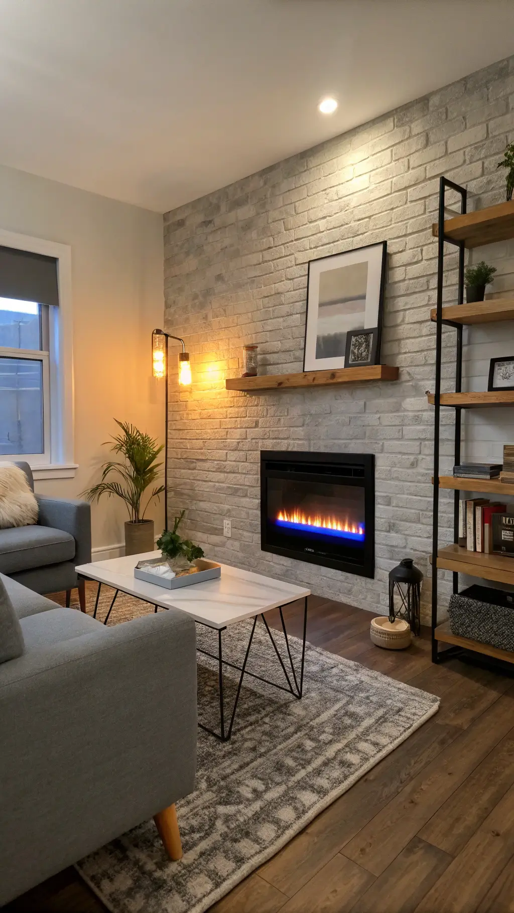 2206urban apartment sunset fireplace