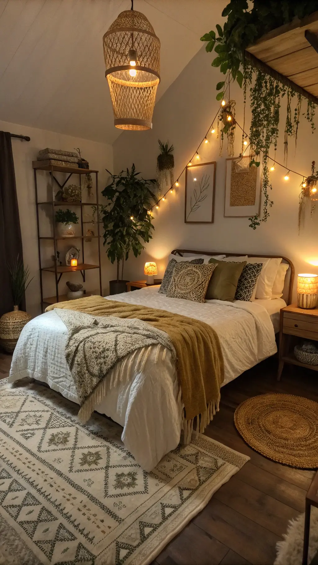 2221boho bedroom evening textural layers
