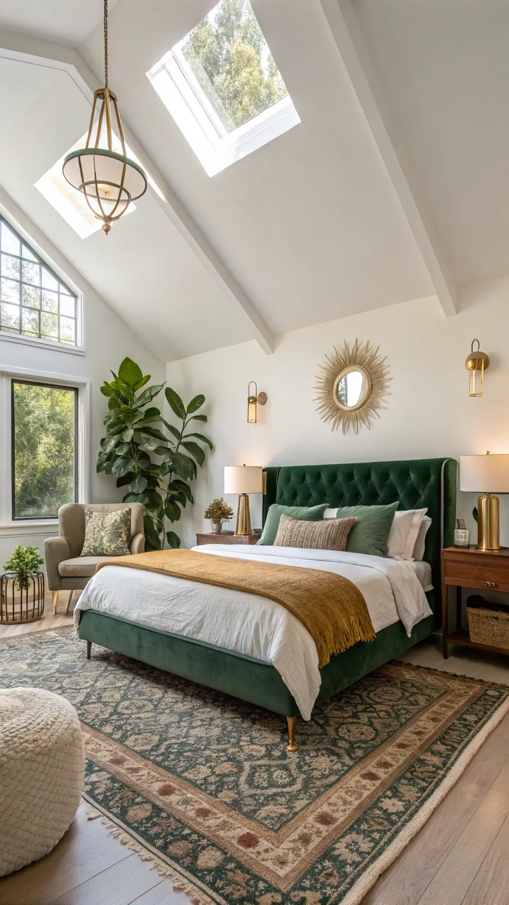 2224golden hour green boho bedroom