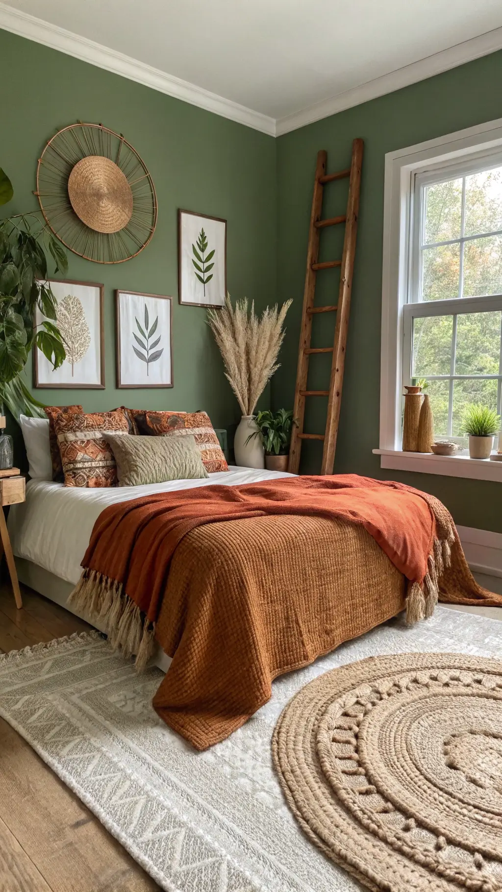 2225autumn green boho bedroom refresh