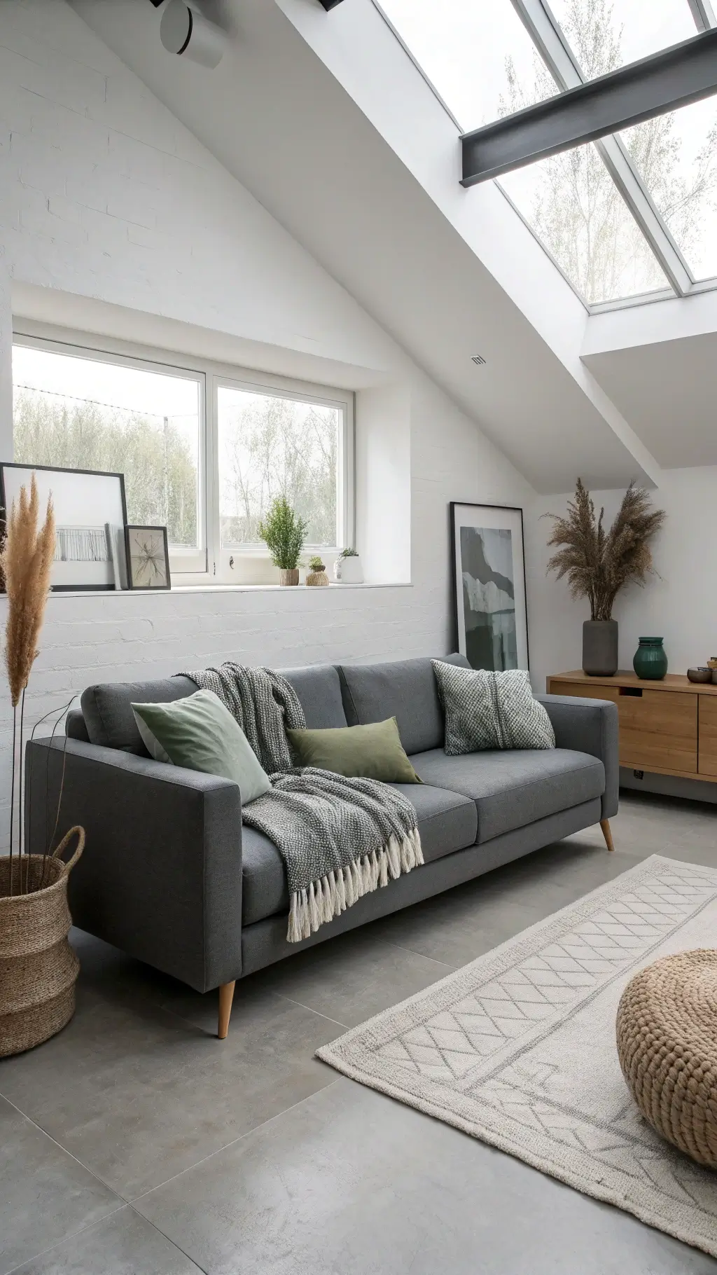 2255scandinavian minimalist living room grey sofa