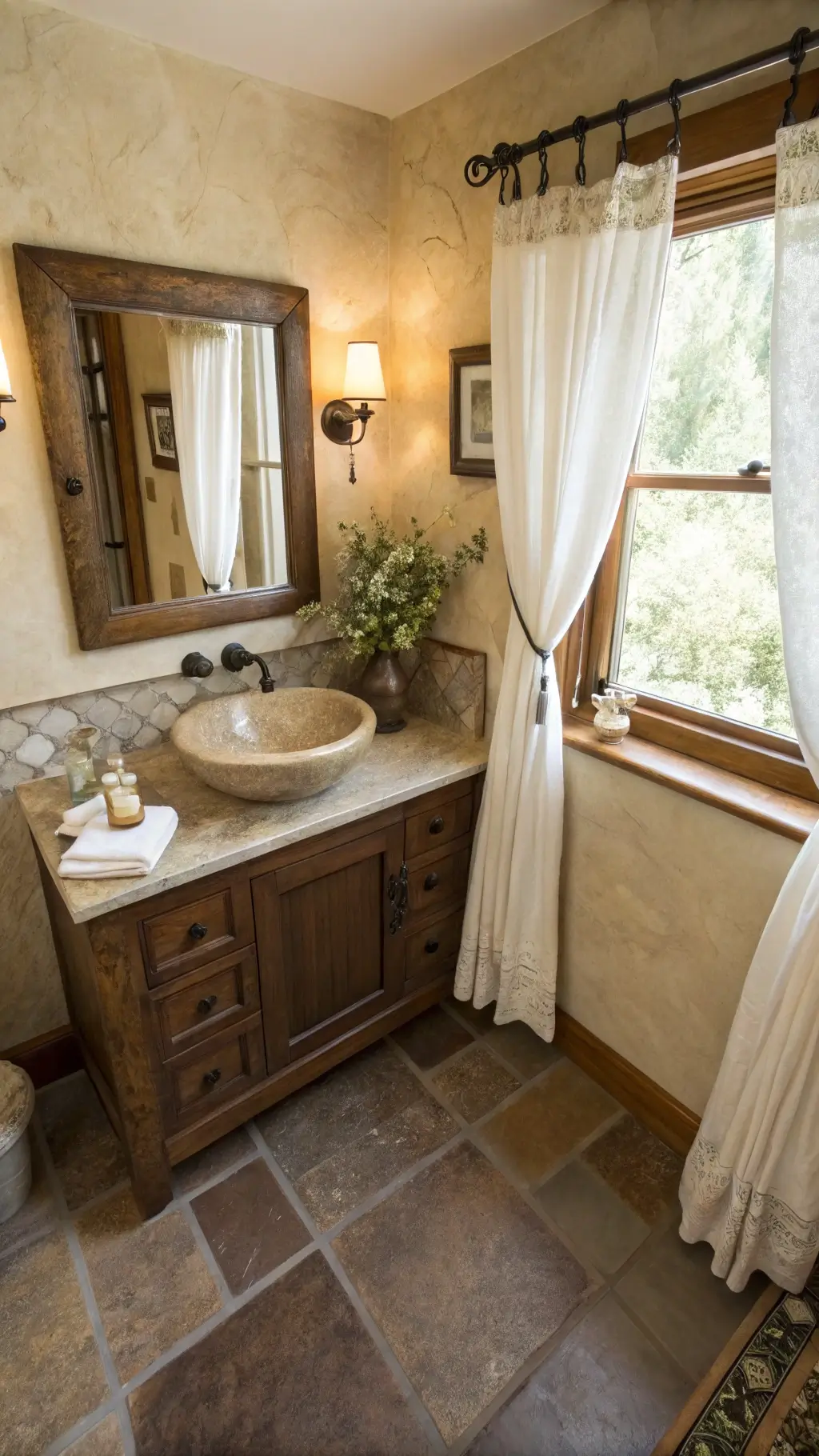 2286wabi sabi powder room natural materials