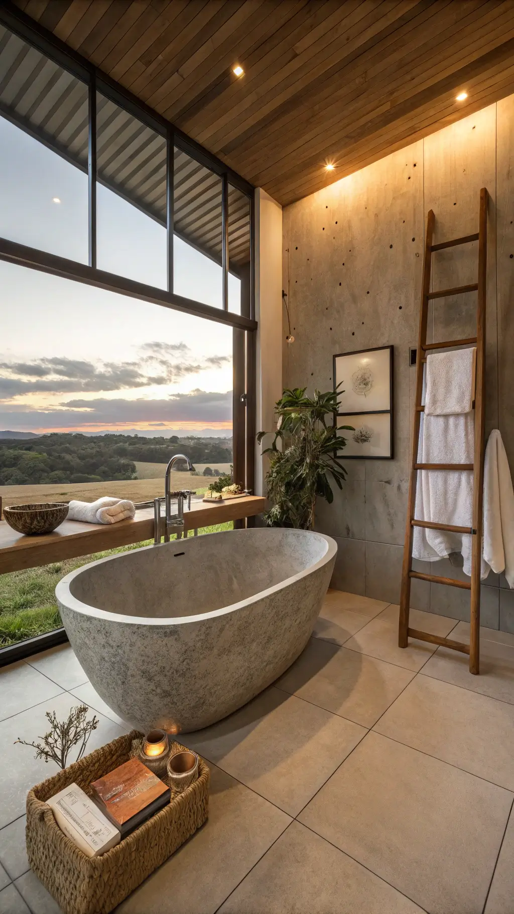 2289luxury spa bathroom dusk meditation corner